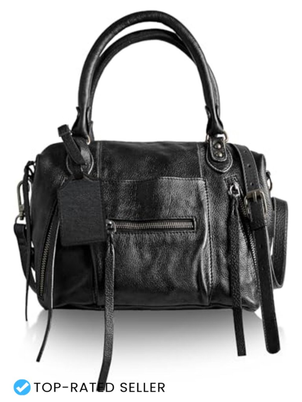 Vegan Leather Mini Tote Bag Hobo Purse with Adjustable Straps
